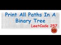 Print All Paths In Binary Tree | LeetCode 257