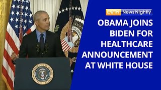 Former Pres. Obama joins Biden at White House for Healthcare Announcement | EWTN News Nightly