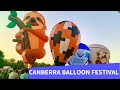 Canberra Balloon Spectacular 2022 - see the amazing Sloth hot air balloon! Watch them inflate & fly!