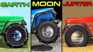 Gravity Difference: Earth, Moon, Jupiter - Beamng drive