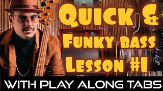 Funk Bass Lesson #1 - With Tabs and Play-along // The Meters - Look Ka Py Py