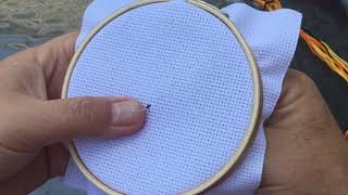 Cross Stitch. How to do a half cross stitch.