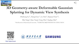 [CVPR 2024] 3D Geometry-aware Deformable Gaussian Splatting for Dynamic View Synthesis