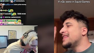 xQc Dies Laughing at "If xQc Were In Squid Games"