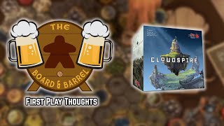 Board Game Review - Cloudspire - First Play Thoughts