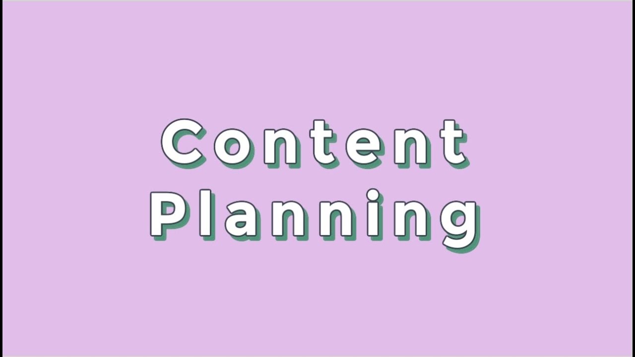 How I Plan Content For Youtube