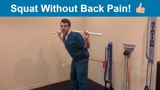 Squat Without Back Pain | Fix Your Squat Lean