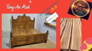 Royal Benin Teak wood customized cot.🔥✨ (Tony An Mak)