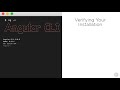 installing the angular cli