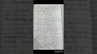 Operational Amplifiers (Part 01) Notes (Analog Electronics)#shorts # bsc #physics #analog #Opamp