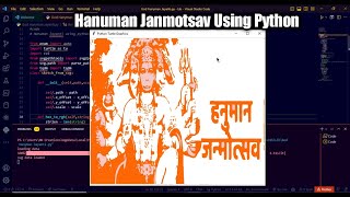 Hanuman Janmotsav Using Python Turtle Code | Python Programming Hub