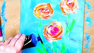 Satisfying / Simple Floral / Abstract Painting Demonstration / 005