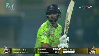 Fakhar Zaman 96 runs vs Peshawar Zalmi| 15th Match - Lahore Qalandars vs Peshawar Zalmi
