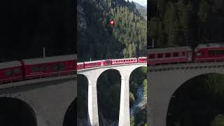 「4K空拍」瑞士🇨🇭 冰河列車火車橋 朗德瓦薩橋 Landwasser Viaduct #swiss #冰河列車 #dji #travel #瑞士 #朗德瓦薩 #火車橋 #空拍 #drone