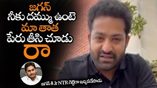 నీకు దమ్ము ఉంటె తాత పేరు తీసి చూడు || Jr NTR Strong Counter To Jagan Over Removing NTR Name YSR | NS