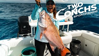 Winter Mixed Bag African Pompano, Mutton Snapper, Yellowtail Snapper - Two Conchs Online TV/Ep 32