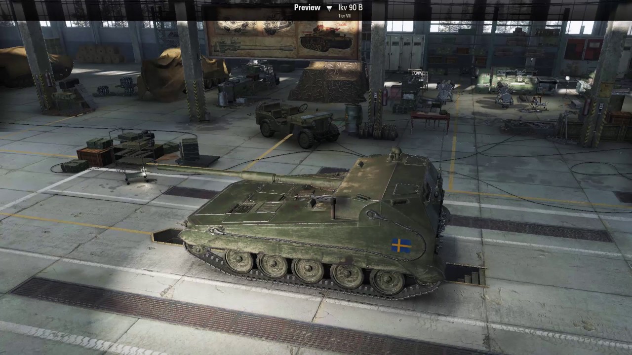 World Of Tanks - Tanque Sueco Cazacarro Tier VII - Ikv 90 Typ B - YouTube