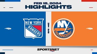 NHL Stadium Series Highlights | Rangers vs. Islanders - February 18, 2024