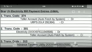Branch Electricity Bill Payment Via OTC 1Link