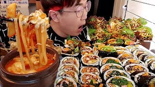 Samgyeopsal gimbap and Samgyeopsal sushi mukbang ! YASIGI eating show!