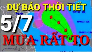 Tin bão. Dự báo thời tiết hôm nay và ngày mai 5/7. Thời tiết 3 ngày tới