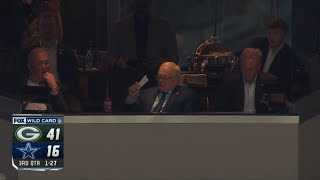 Jerry Jones watching Green Bay Packers scoring 41 points vs Cowboys | NFL playof