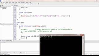Using Constructors & Member Function: Java