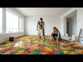 Rainbow Noodles Floor 🌈🍜 Crazy Room Transformation | Satisfying Colorful Design | Home Decor DIY