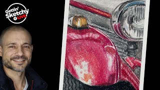 Live Drawing - Car with Colored Pencils