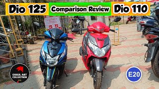 Honda Dio 125 v/s Dio 110 Obd2 model Bs6 2024 Detailed Comparison review English