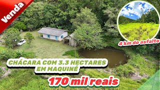 Chácara com 3,3 Hectares com açude e nascente em Maquiné - RS