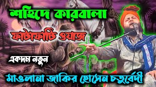 zakir hussain chaturvedi waz / শহীদে কারবালা ✓ ফাটাফাটি ওয়াজ | জাকির হোসেন চতুর্বেদী