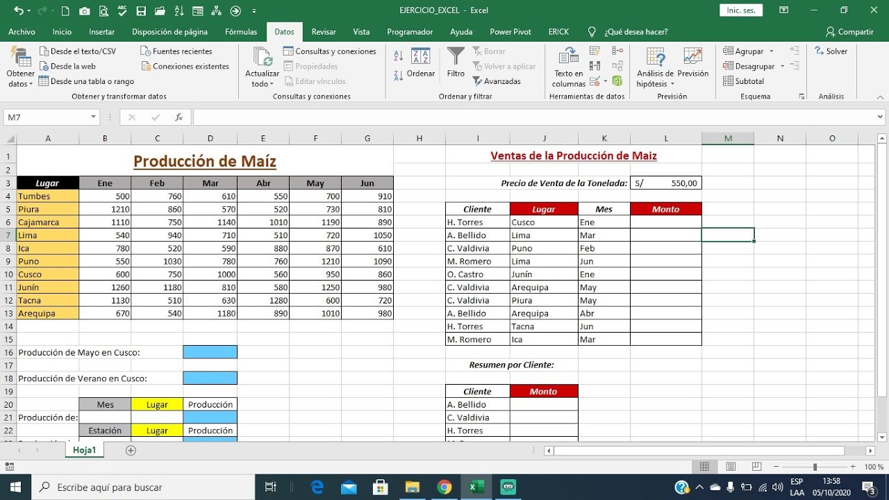 Ejercicio Excel 20109 - YouTube