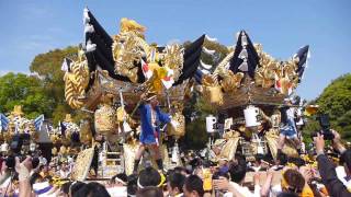 曽根天満宮　国恩祭　宵宮　北之町　東之町　境内　屋台練り