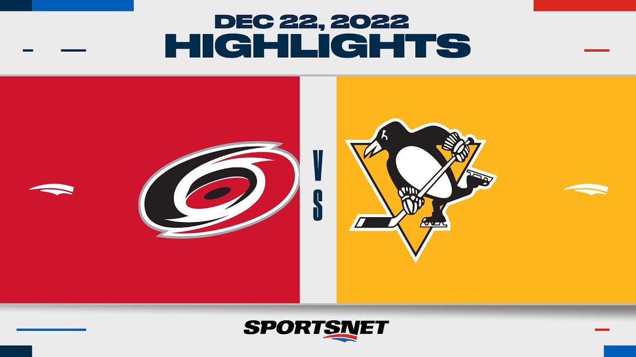 NHL Highlights | Hurricanes Vs. Penguins - December 22, 2022 - YouTube