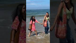 බීච් ගියපු ශයිනි ❤🥰 | Shiny nethicumara beach funny #shiny #love #beach #enjoy #viral #shorts