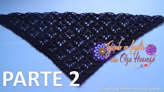 Chal tejido a crochet paso a paso en punto arañitas video 2