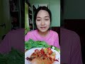 ตำลาวพริกแห้งแซ่บๆโรยเม็ดกระถินกินกับหมูย่างนัวๆ@แม่ป้า พากิน