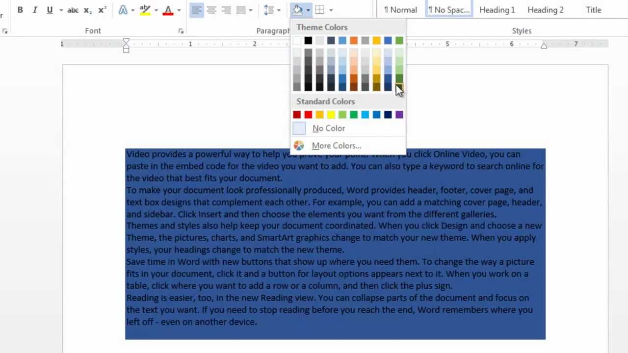 Microsoft Word 2013 Lecture Three Youtube