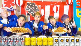 【酒豪は誰だ!?】酔っ払ったら即離脱!!家で夏祭り開催したらベロベロになったwww