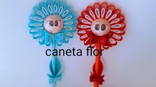 #diy caneta flor em e v a 🌺