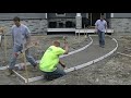 how to form a curved concrete sidewalk stamped concrete walkway part 1