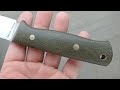 everyday carry knife. n690 63hrc od green micarta.