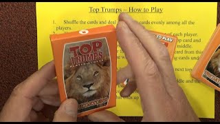 How to Play Top Trumps - Family Card Game - MacDonald's Happy Meal Game - Step by Step Tutorial