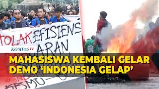 Demo Indonesia Gelap, Mahasiswa Padati Patung Kuda Tolak Efisiensi Anggaran Pendidikan