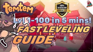 Temtem Fastest Leveling 1-100 in 5 Mins with Gameplay + Explanation! Post 1.0 Guide!