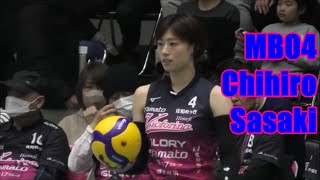 🏐【ヴィクトリーナ姫路/4K】佐々木千紘選手の狙い澄ましたノータッチエース🎉