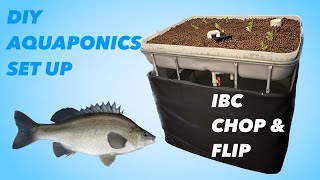 Build your own home Aquaponics system using a IBC (Chop and Flip) In Greenhouse! DIY
