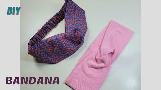 DIY 아주 쉬운 방법으로 2가지 헤어밴드 만들기/Making  ribbon hairbands/티셔츠 리폼/T-Shirt Refashion/Very easy/Bandana/머리띠