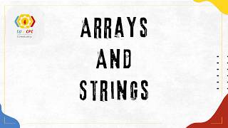 Level 0 Session 3 | Arrays & Strings